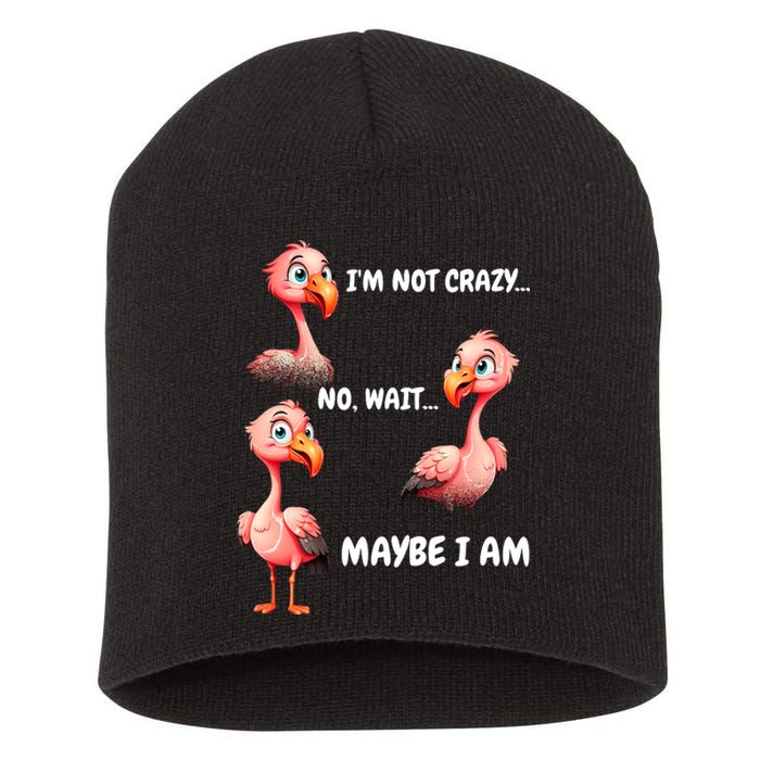 Funny Flamingo Humor Short Acrylic Beanie