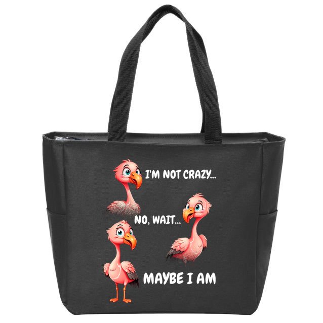 Funny Flamingo Humor Zip Tote Bag