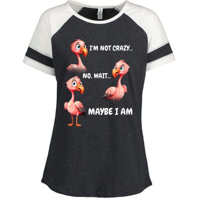 Funny Flamingo Humor Enza Ladies Jersey Colorblock Tee