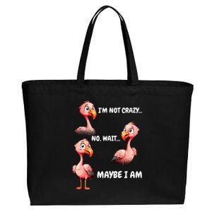 Funny Flamingo Humor Cotton Canvas Jumbo Tote