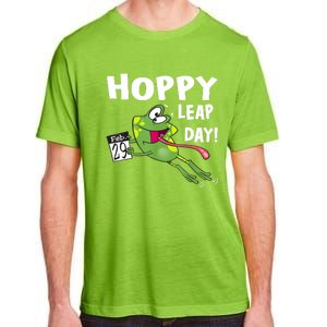 Funny Frog Hoppy Leap Day February 29 Leap Year Birthday Adult ChromaSoft Performance T-Shirt