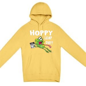 Funny Frog Hoppy Leap Day February 29 Leap Year Birthday Premium Pullover Hoodie