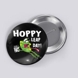 Funny Frog Hoppy Leap Day February 29 Leap Year Birthday Button