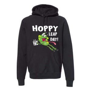 Funny Frog Hoppy Leap Day February 29 Leap Year Birthday Premium Hoodie