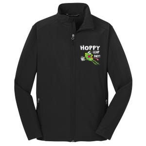 Funny Frog Hoppy Leap Day February 29 Leap Year Birthday Core Soft Shell Jacket