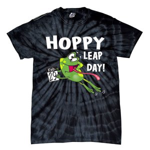 Funny Frog Hoppy Leap Day February 29 Leap Year Birthday Tie-Dye T-Shirt