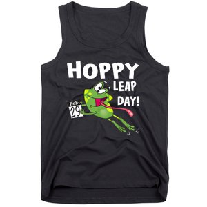 Funny Frog Hoppy Leap Day February 29 Leap Year Birthday Tank Top