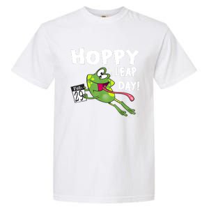 Funny Frog Hoppy Leap Day February 29 Leap Year Birthday Garment-Dyed Heavyweight T-Shirt