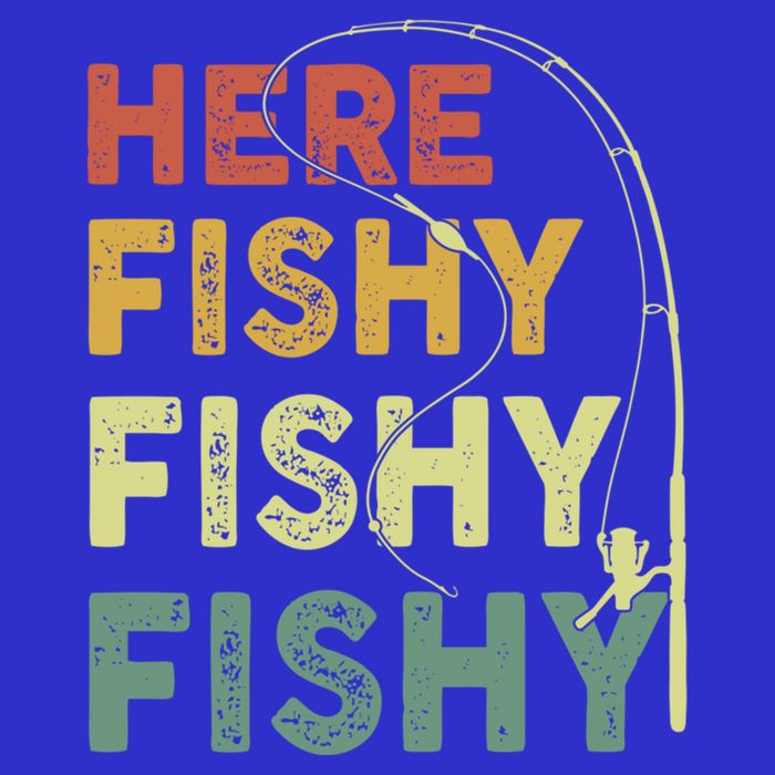 Funny Fishinggift Herefishy Bass Fish Dad Gift 16 in Basic Backpack