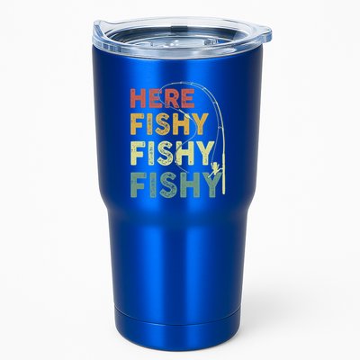 Funny Fishinggift Herefishy Bass Fish Dad Gift Tumbler