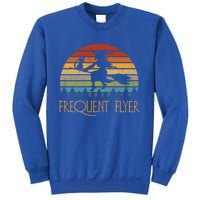 Frequent Flyer Halloween Witch Cat Broom Vintage Gift Sweatshirt