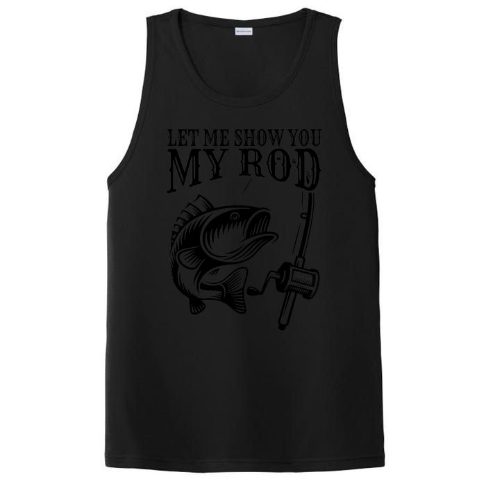 Funny Fishing Humor Sayings Let Me Show You Mine PosiCharge Competitor Tank