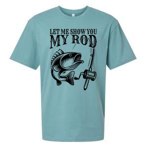 Funny Fishing Humor Sayings Let Me Show You Mine Sueded Cloud Jersey T-Shirt