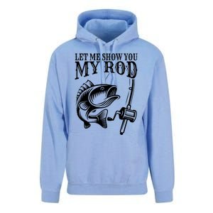 Funny Fishing Humor Sayings Let Me Show You Mine Unisex Surf Hoodie