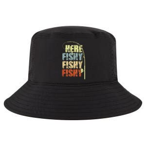 Funny Fishing Herefishy Graphic Cool Comfort Performance Bucket Hat