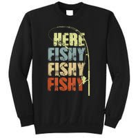 Funny Fishing Herefishy Graphic Sweatshirt