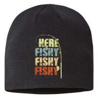 Funny Fishing Herefishy Graphic Sustainable Beanie