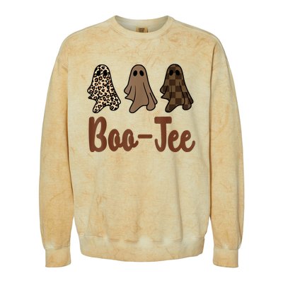 Funny Fall Halloween Ghost Boujee BooJee Spooky Season Cute Colorblast Crewneck Sweatshirt