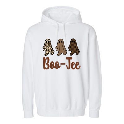 Funny Fall Halloween Ghost Boujee BooJee Spooky Season Cute Garment-Dyed Fleece Hoodie