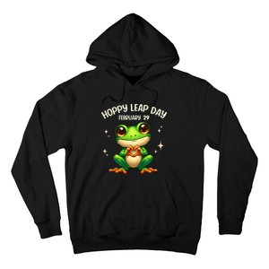 Funny Frog Hoppy Leap Day February 29 Hoppy Leap Day Hoodie