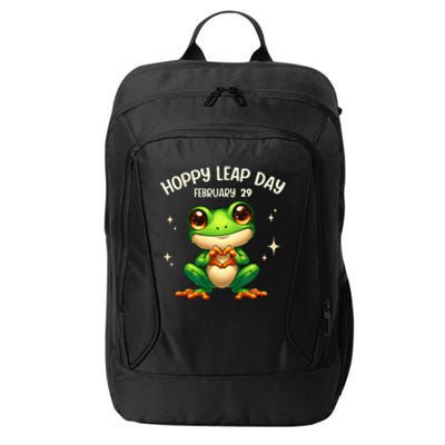 Funny Frog Hoppy Leap Day February 29 Hoppy Leap Day City Backpack