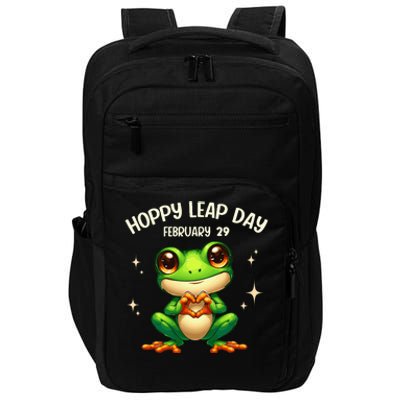 Funny Frog Hoppy Leap Day February 29 Hoppy Leap Day Impact Tech Backpack