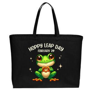 Funny Frog Hoppy Leap Day February 29 Hoppy Leap Day Cotton Canvas Jumbo Tote