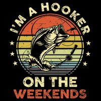 Funny Fishing Im A Hooker On The Weekends Bass Fish Cooling Performance Crew T-Shirt