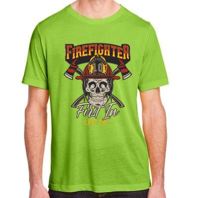 Firefighter First In Last Out Adult ChromaSoft Performance T-Shirt