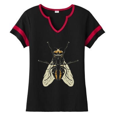 Fly Funny Insect Animal Lazy DIY Costume Easy Halloween Ladies Halftime Notch Neck Tee