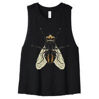 Fly Funny Insect Animal Lazy DIY Costume Easy Halloween Women's Racerback Cropped Tank