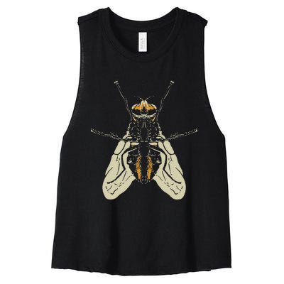 Fly Funny Insect Animal Lazy DIY Costume Easy Halloween Women's Racerback Cropped Tank