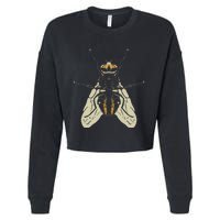 Fly Funny Insect Animal Lazy DIY Costume Easy Halloween Cropped Pullover Crew