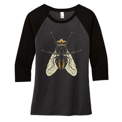 Fly Funny Insect Animal Lazy DIY Costume Easy Halloween Women's Tri-Blend 3/4-Sleeve Raglan Shirt