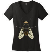 Fly Funny Insect Animal Lazy DIY Costume Easy Halloween Women's V-Neck T-Shirt