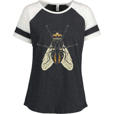 Fly Funny Insect Animal Lazy DIY Costume Easy Halloween Enza Ladies Jersey Colorblock Tee