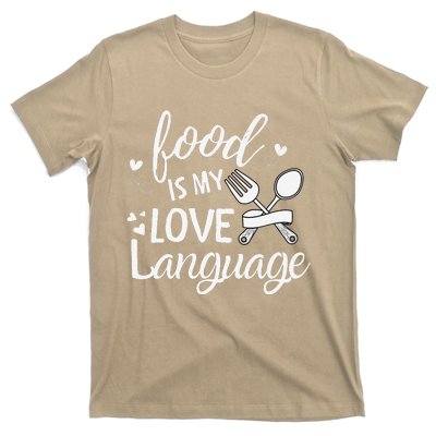 Foodie Food Is My Love Language Food Lover Valentine's Day Premium T-Shirt