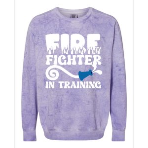 Future Firefighter In Training Future Fire Great Gift Colorblast Crewneck Sweatshirt