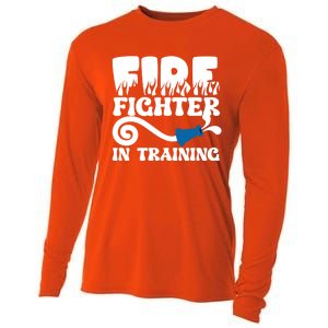 Future Firefighter In Training Future Fire Great Gift Cooling Performance Long Sleeve Crew