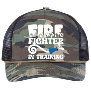 Future Firefighter In Training Future Fire Great Gift Retro Rope Trucker Hat Cap