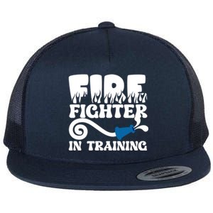 Future Firefighter In Training Future Fire Great Gift Flat Bill Trucker Hat