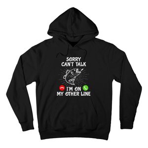 Funny Fishing I'm On My Other Line Fisherman Bass Fishing Hoodie