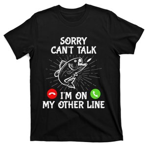 Funny Fishing I'm On My Other Line Fisherman Bass Fishing T-Shirt