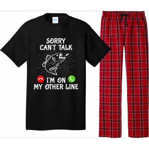 Funny Fishing I'm On My Other Line Fisherman Bass Fishing Pajama Set