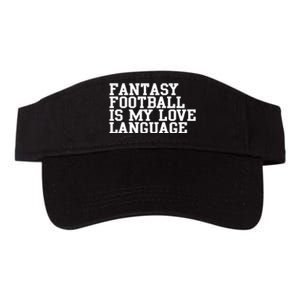 Fantasy Football Is My Love Language Valucap Bio-Washed Visor