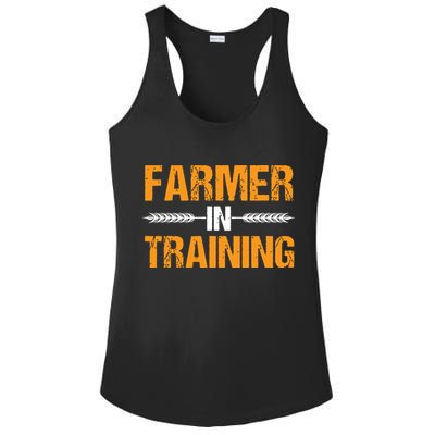 Funny Farmer In Training Apparel Farm Farming Ladies PosiCharge Competitor Racerback Tank
