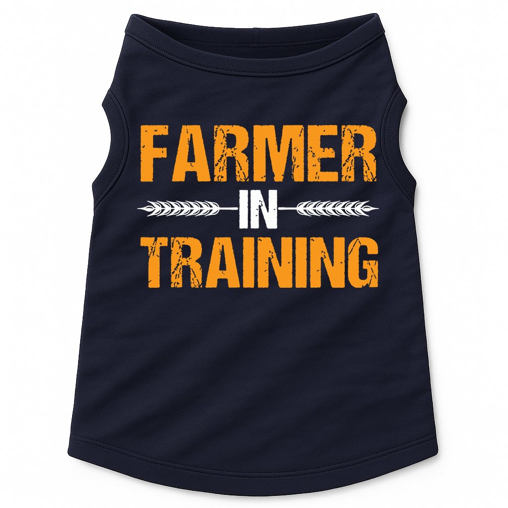 Funny Farmer In Training Apparel Farm Farming Doggie Tank