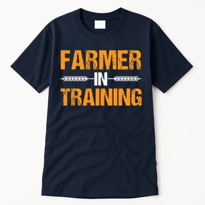 Funny Farmer In Training Apparel Farm Farming Tall T-Shirt