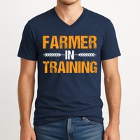 Funny Farmer In Training Apparel Farm Farming V-Neck T-Shirt