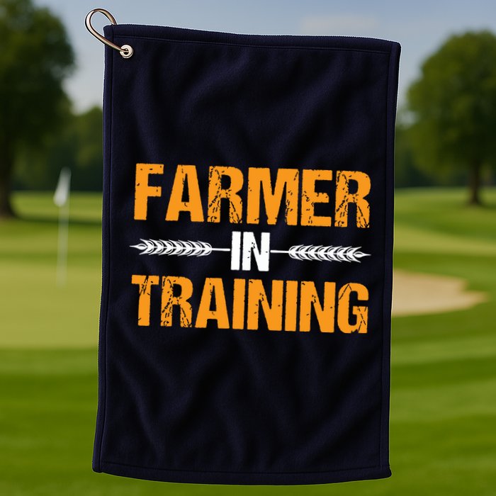 Funny Farmer In Training Apparel Farm Farming Golf Towel